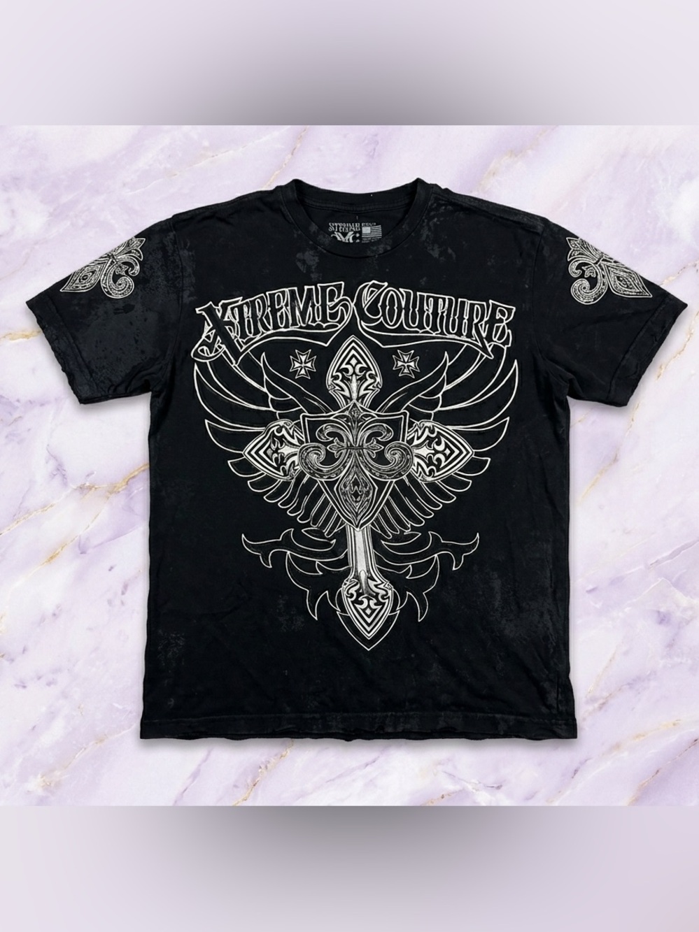 Xtreme Couture by Affliction Graphic Tee M Men's Y2K Grunge Cyber Mall Goth